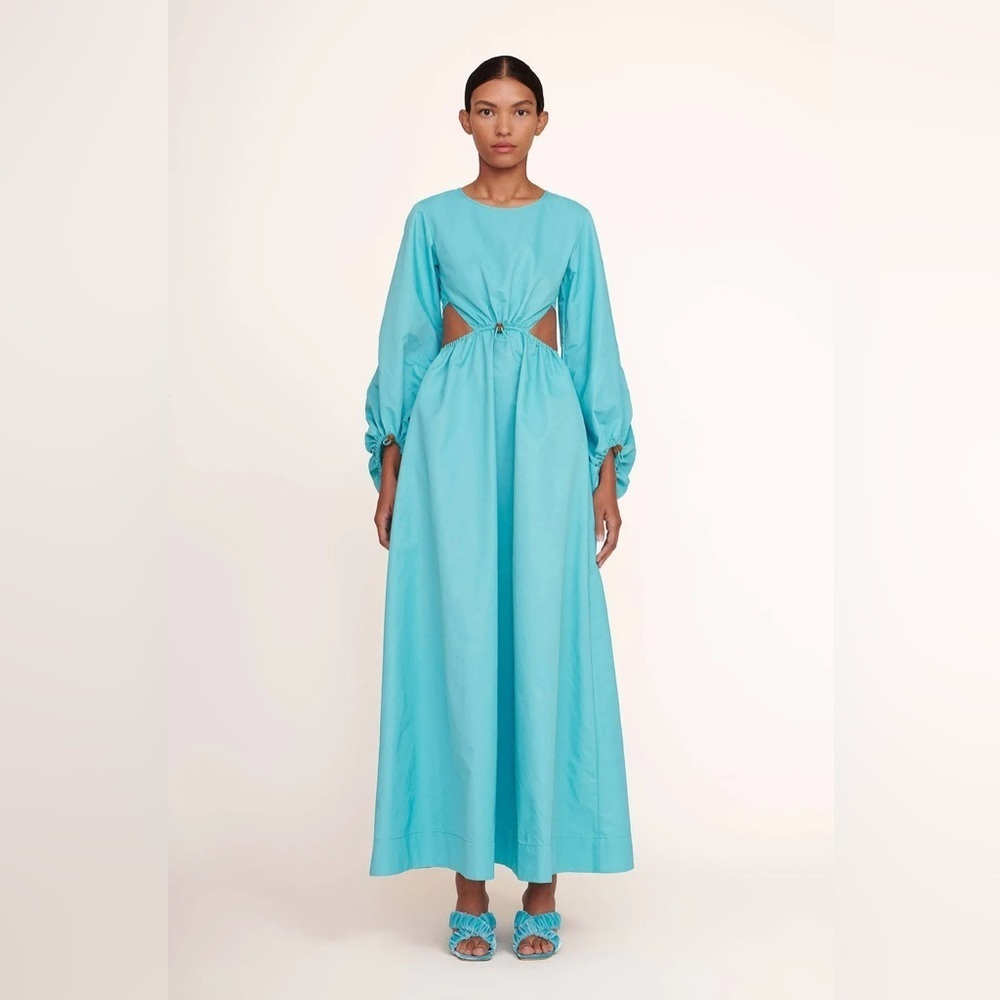 Staud Ivy Cut-Out Maxi Dress 👗 in Crystal Waters​​​ - Picture 4 of 13